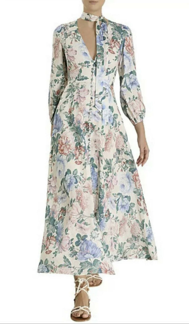 Zimmermann - Zimmermann Verity Plunge Long Dress