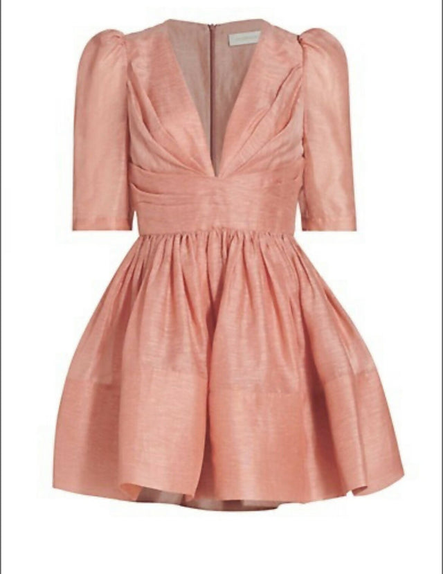 Zimmermann - Zimmermann Wonderland Silk Linen Mini Dress