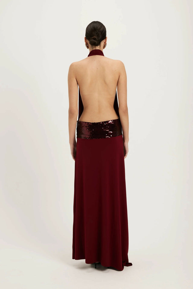 Ance Gria Adele Gown in Wine