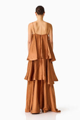 Elliatt Tilly Tiered Maxi Dress - Toffee Brown view 3