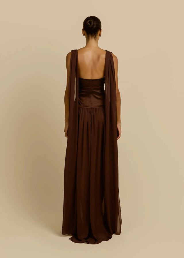 Arcina Ori Ramona Dress Cacoa Brown Size 6,8