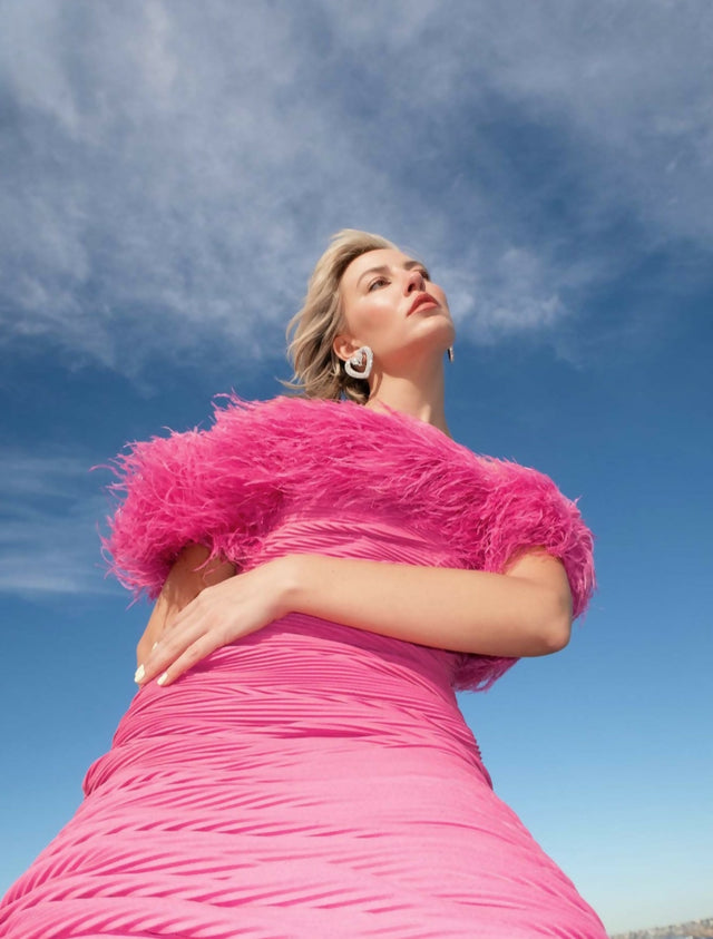 Rachel Gilbert Zion Gown Pink Size 4/AU14
