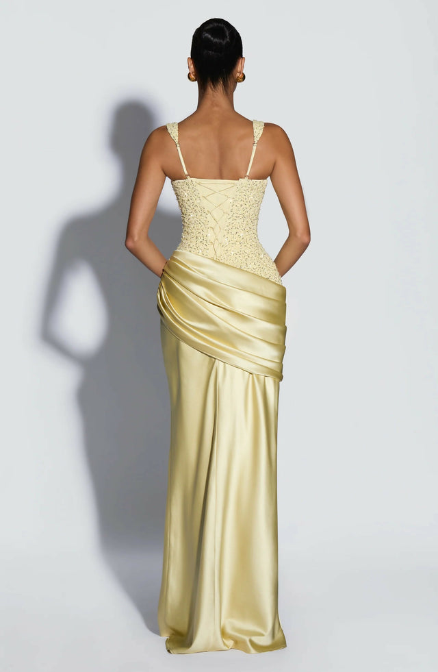 BABYBOO Alexandria Maxi Dress Lemon