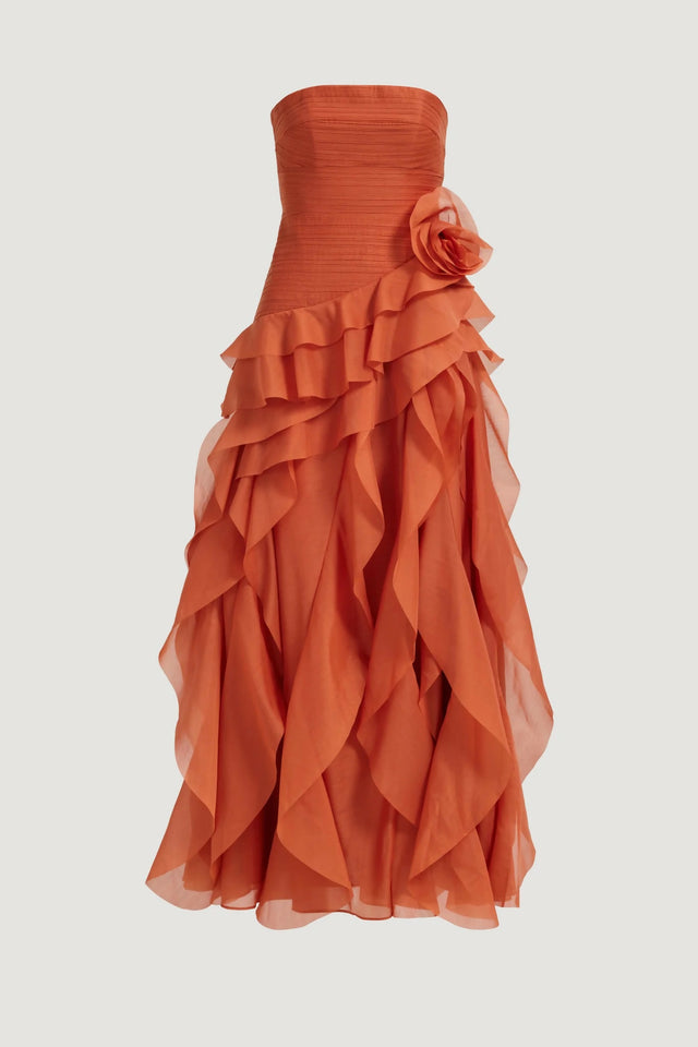 Aje Canyon Gown Rust Size 8,10