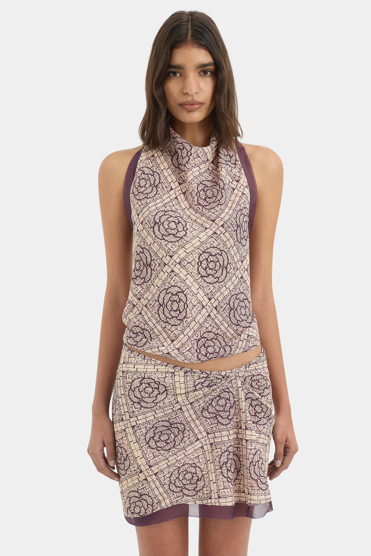 Sir the Label Mireli Halter Scarf Set Rose Parquet – view 2
