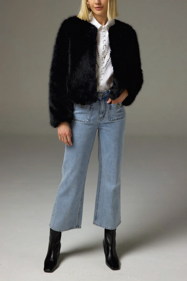 Zoe Kratzmann Glacier Fur Black Jacket