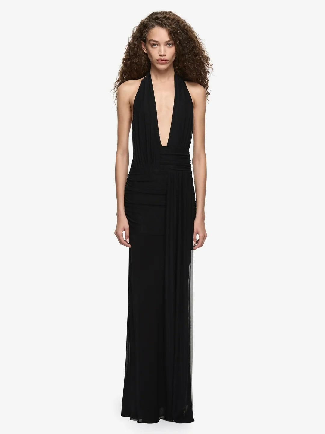Bec &amp; Bridge Cassie Drape Maxi Dress - Black – designer dress hire