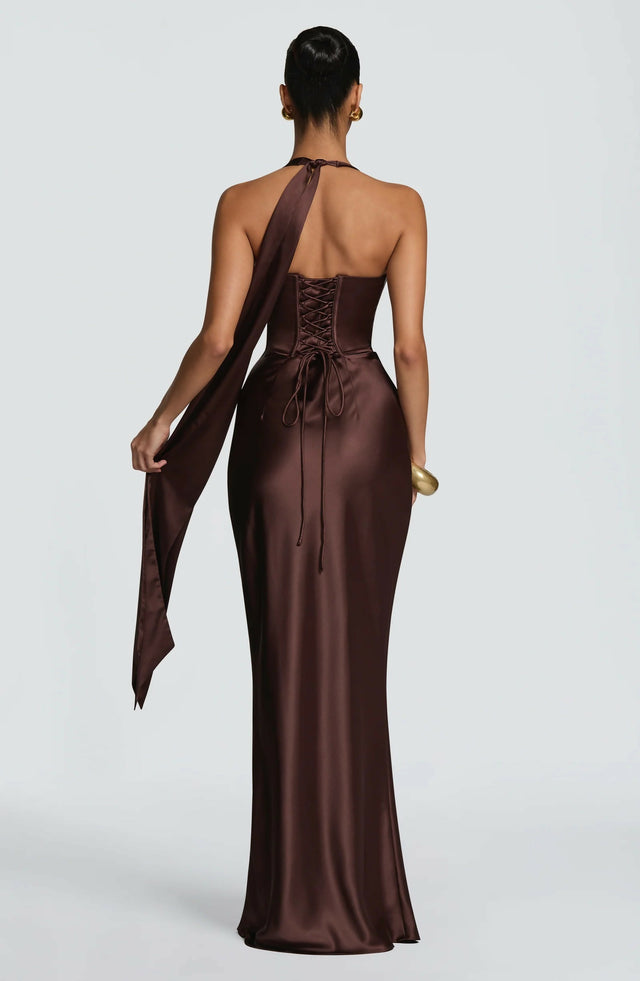 Babyboo Ophelia Maxi Dress Plum Brown