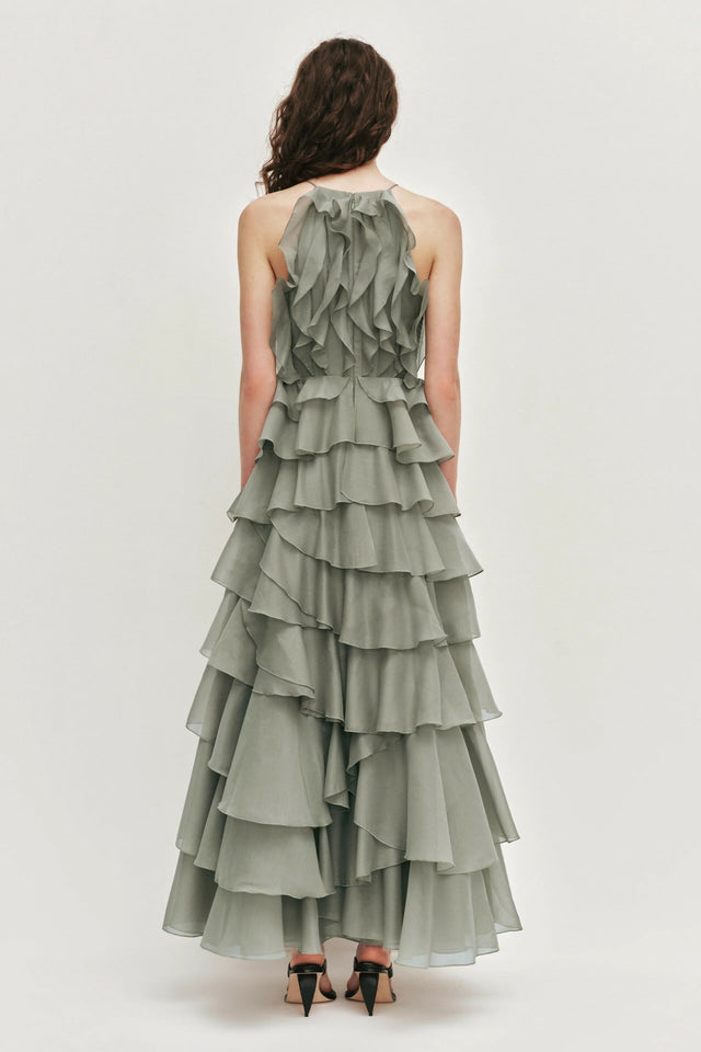 Aje Cleo Gown in Moss