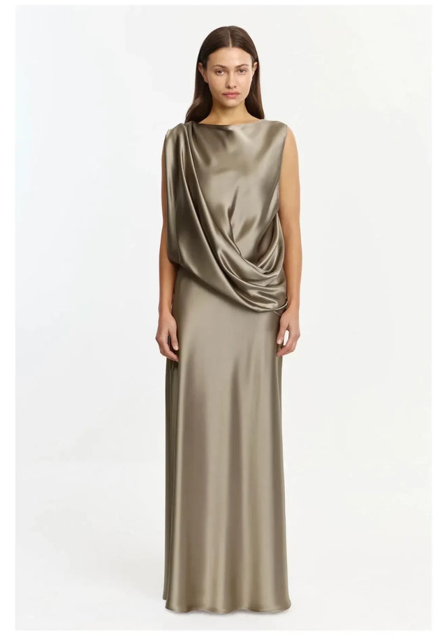 Acler Yaluma Maxi Dress in Walnut