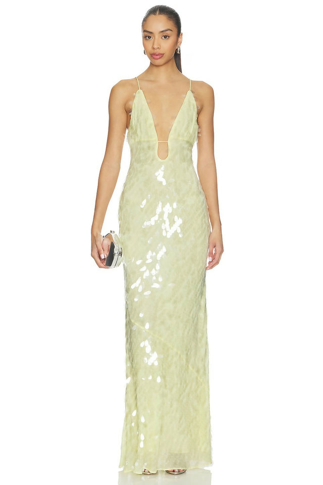 Misha Sapphire Sequin Maxi Dress