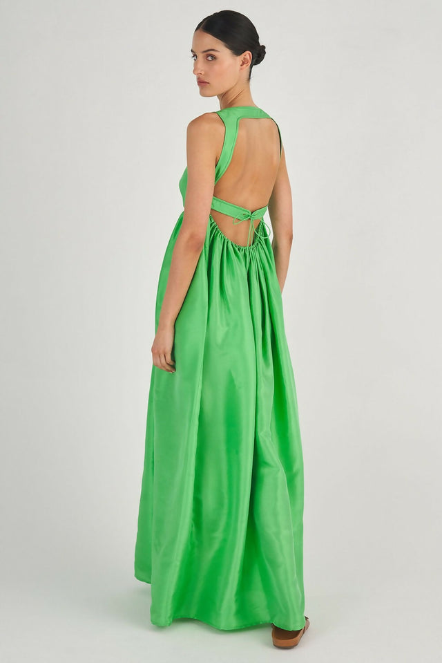 Oroton Strappy Sundress Green Size 8