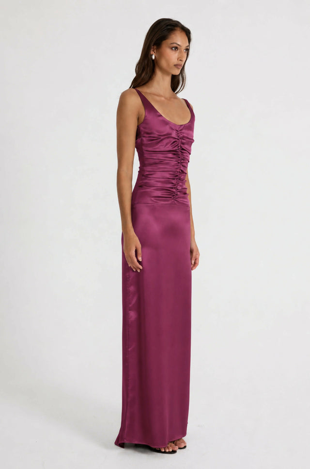 Ance Gria Atlein Gown in Plum