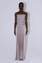 L'Idee Maya Gown Dusty Pink Shimmer Size 8,10 view 1