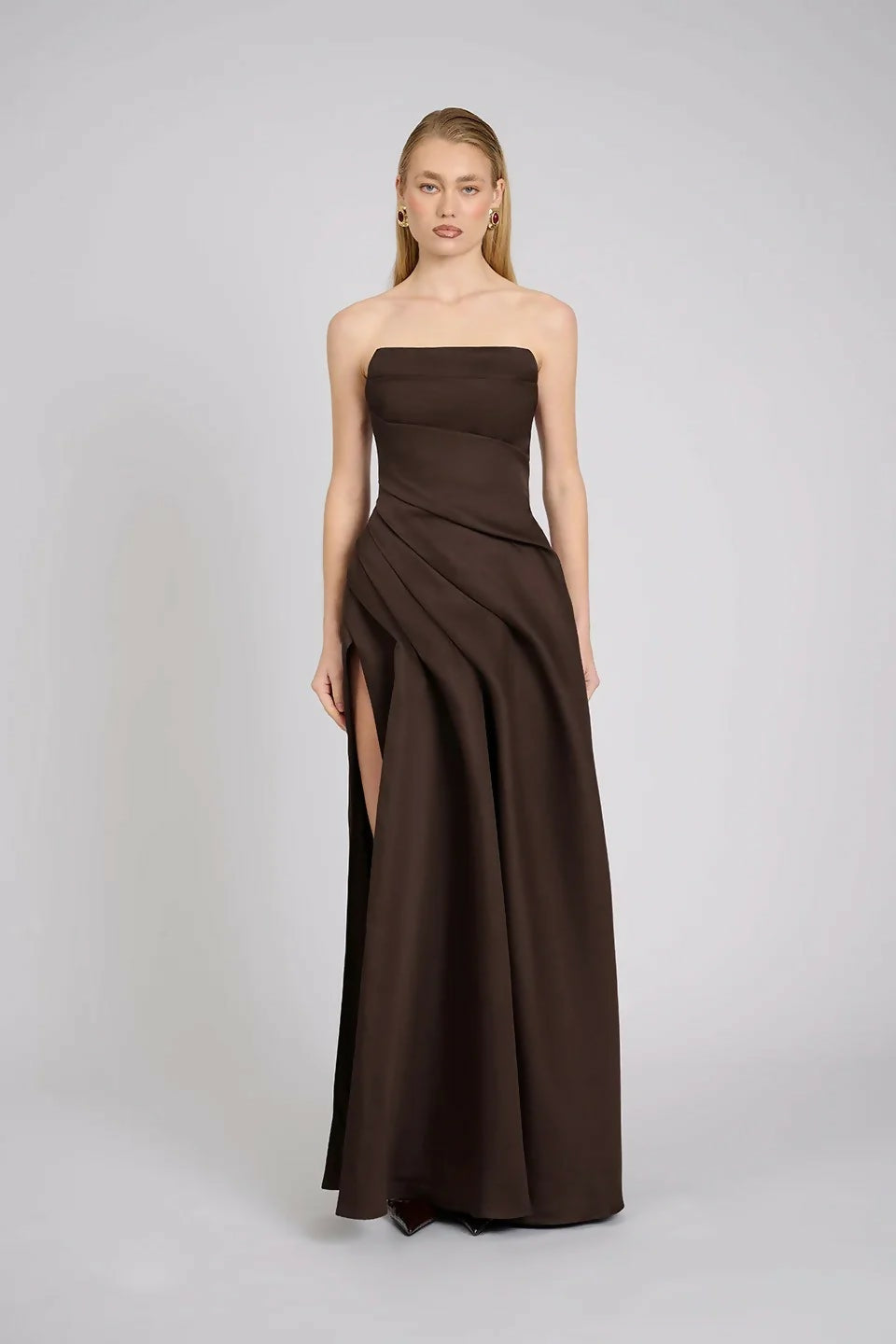 ELIYA THE LABEL Deanna Gown - Chocolate – designer dress hire