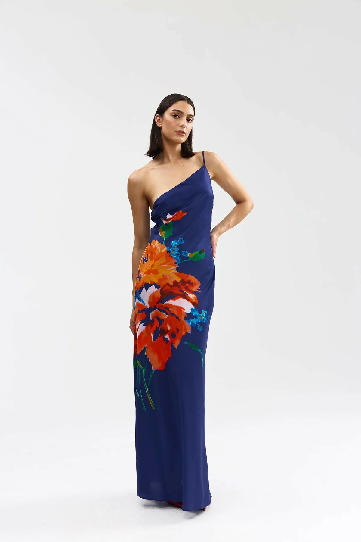 Aston Studio Clemence Dress - Royal Papaya – designer dress hire