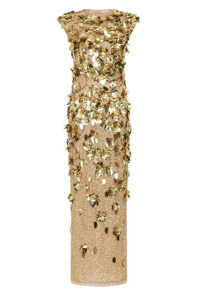 Rachel Gilbert Hugo Gown Gold 3/AU12