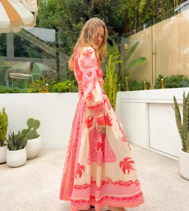 Kate Ford Clivia Covered Maxi Gown Multi