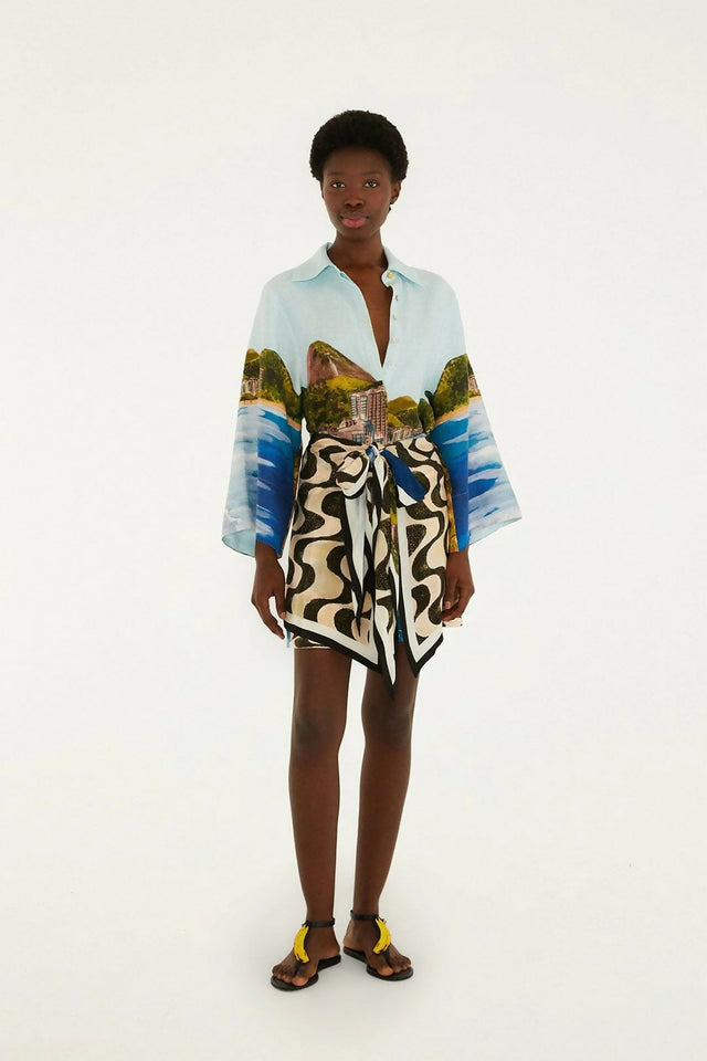 Farm Rio Copacabana Beach Long Sleeve Kimono