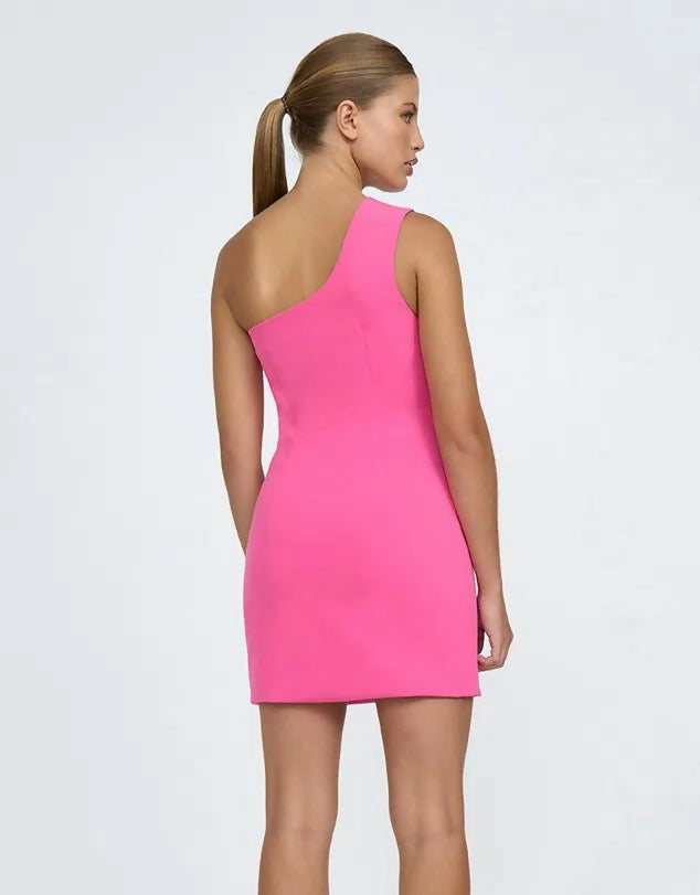 By Johnny Wave One Shoulder Mini Pink Size 6