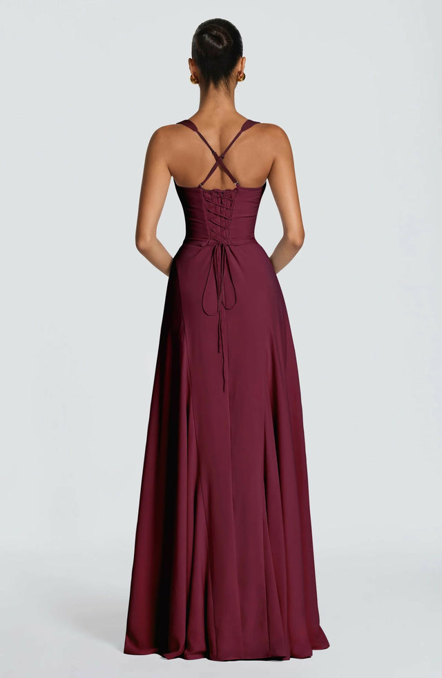 Babyboo Irie Maxi Dress Cherry Lacquer Size 10