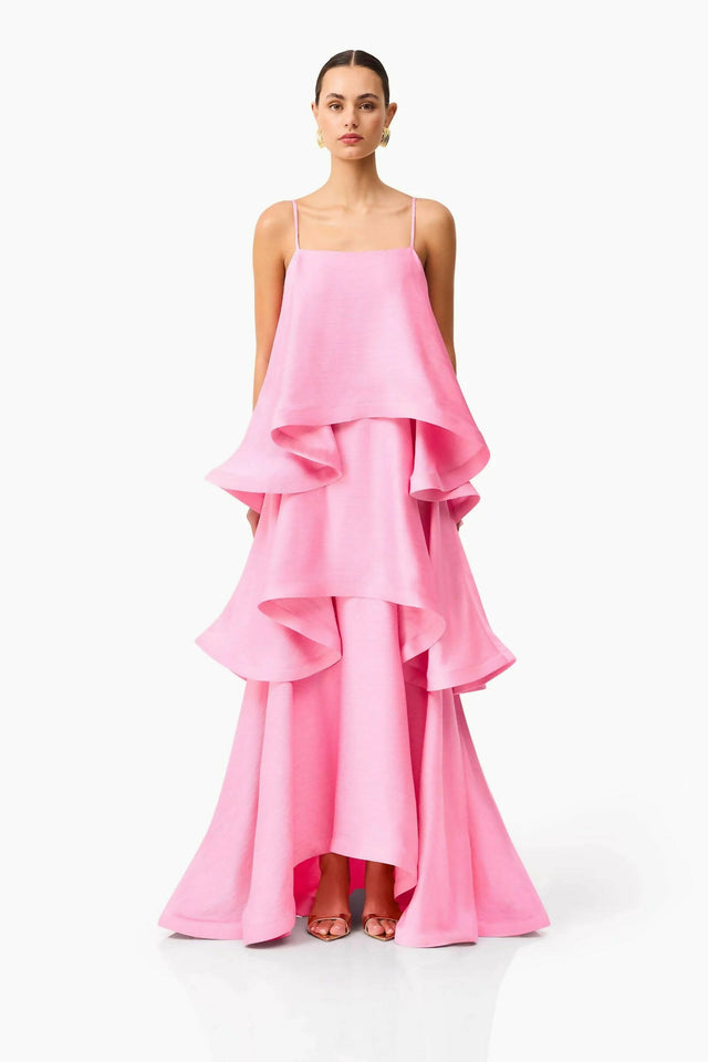 Elliatt Tilly Tiered Maxi Dress in Pink