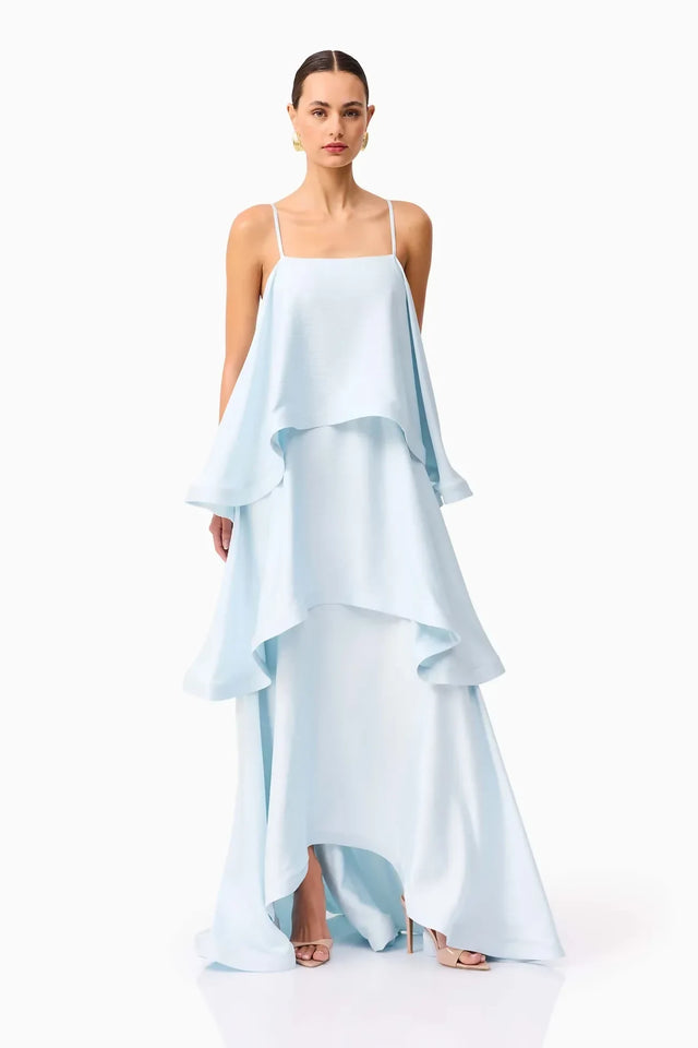 Elliatt Tilly Tiered Maxi Dress - Pale Blue