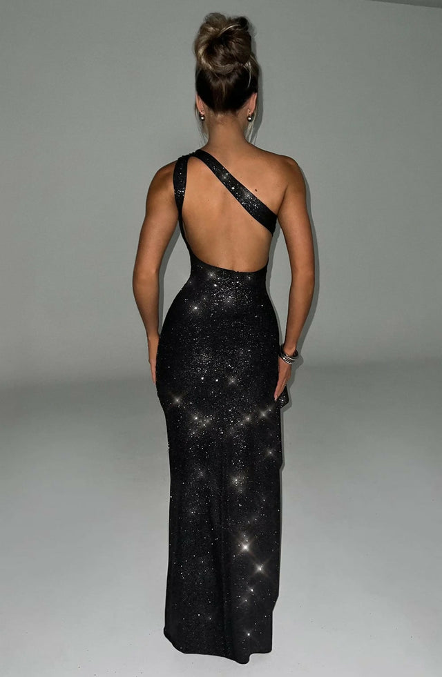 Babyboo Genevieve Maxi Dress - Black Sparkle
