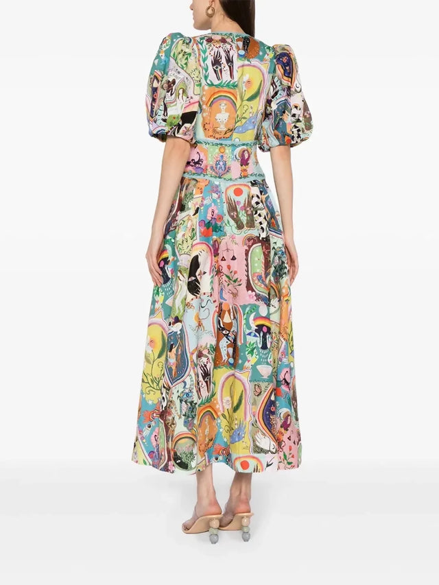 Alemais Evergreen Midi Dress Multi