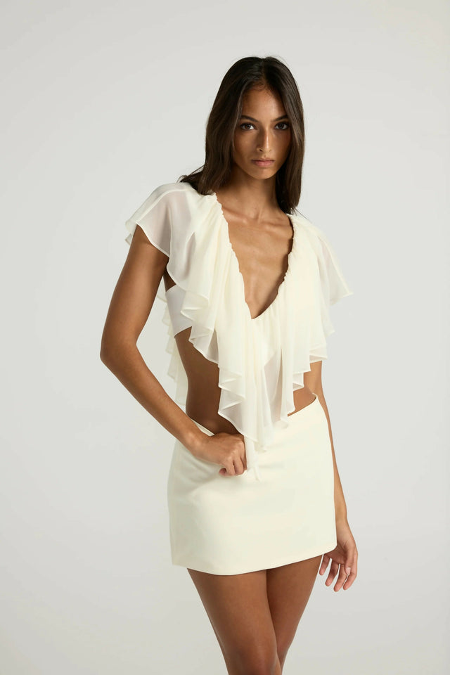 Ance Gria Clover Top & Skirt - Ivory