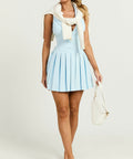 Hannah_Mini_Dress_-_Tailored_Button_Down_Pleated_Mini_Dress_in_Blue__0003