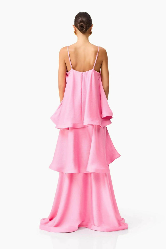 Elliatt Tilly Tiered Maxi Dress in Pink