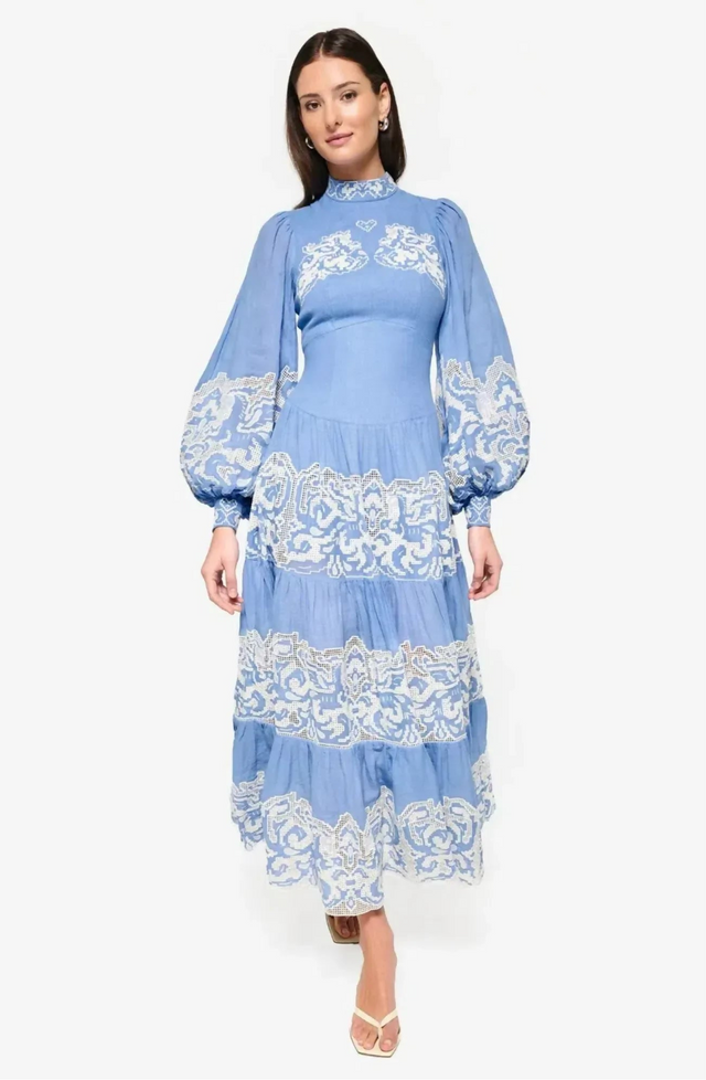 Alemais Arion Midi Dress Cornflower Blue