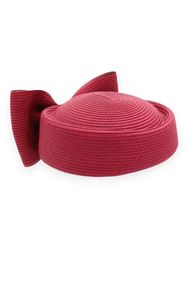 Morgan & Taylor Tara Racewear Pillbox Hat - Burgundy Red