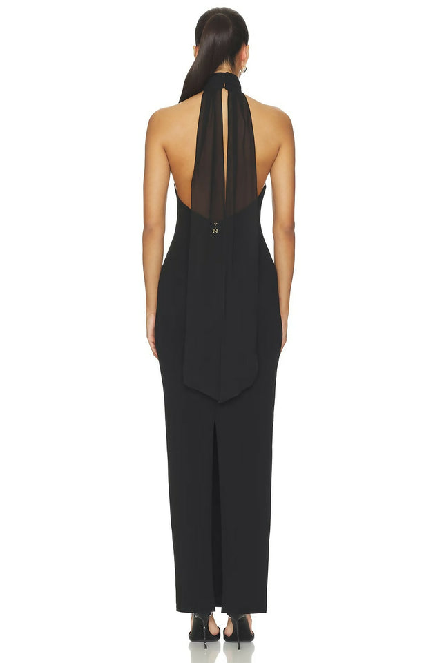 Nookie Martini Halter Gown - Black