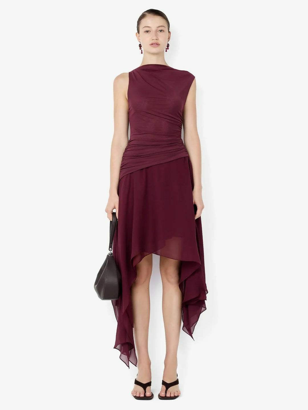 Bec &amp; Bridge Nico Asym in Blackberry – designer dress hire
