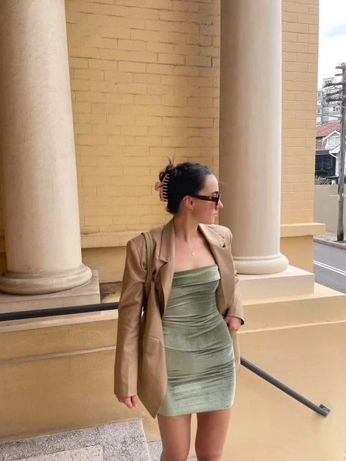 7th & York Camryn Mini Dress - 8 / Green - Dresses