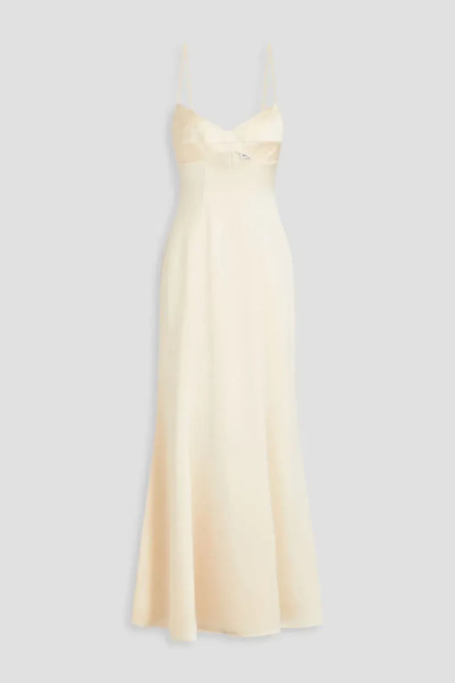 Anna Quan Catalina Cut Out Dress Buff Beige