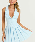 Hannah_Mini_Dress_-_Tailored_Button_Down_Pleated_Mini_Dress_in_Blue__0009