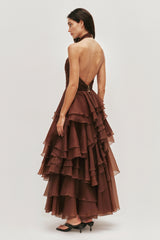 Aje Fayette Gown Chocolate Brown Size 8 view 3