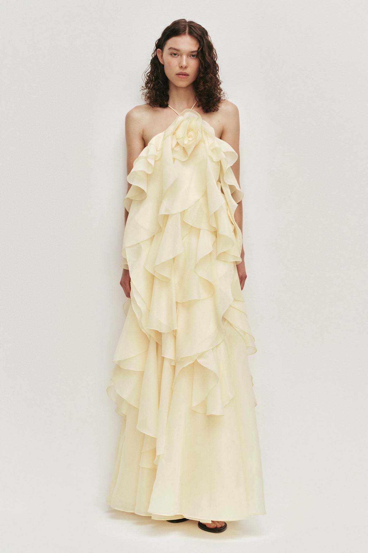 Aje Pandorea Gown - Yellow Size 10 – designer dress hire