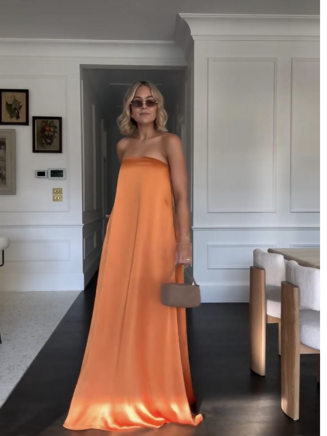 ANNA QUAN Delfina Maxi Dress Kumquat Orange