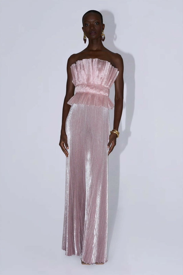 L'idee Masquerade Gown Dusty Shimmer Pink Size 8
