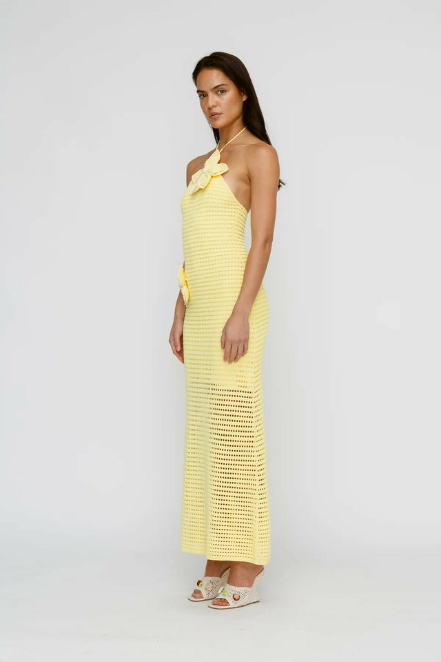 The Wolf Gang Sevilla Maxi Dress Lemon
