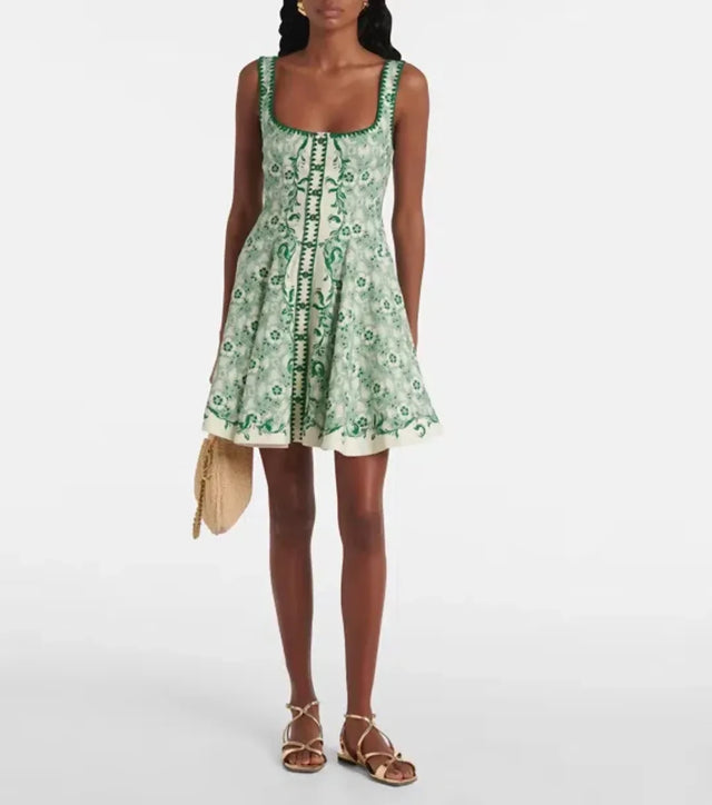 Alemais Airlie Mini Dress Exclusive Olive
