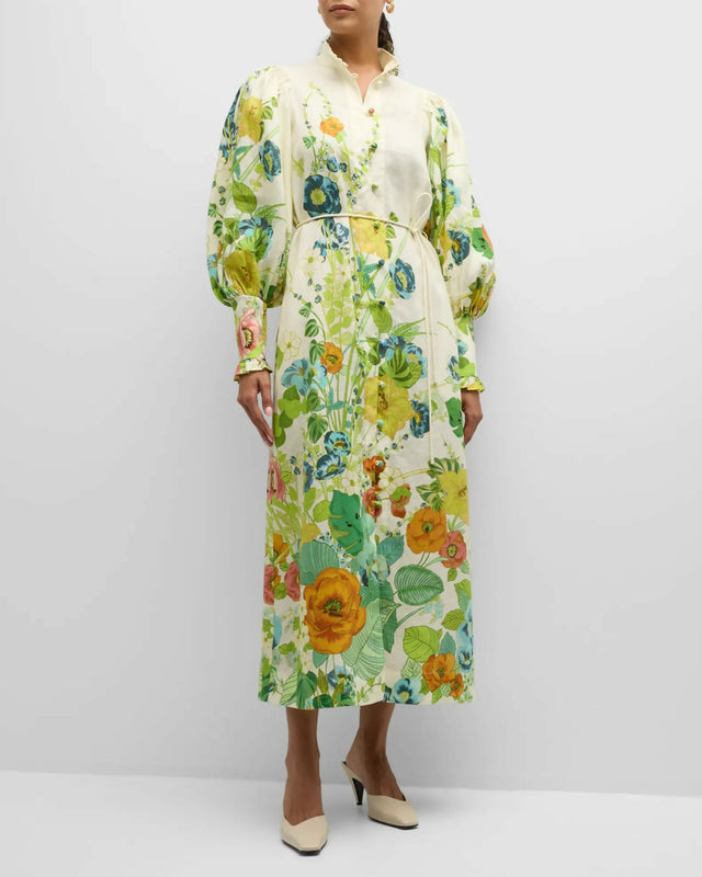 Alemais Constance Midi Shirtdress Floral Size 14