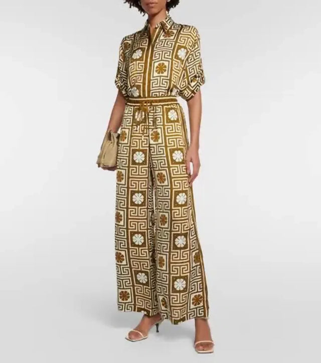 Alemais Dimi Jacquard Shirt & Pant Set Print