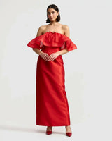 Aston Studio Primsrose Dress in Ruby view 1