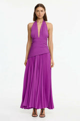 Acler Kerrison Maxi Dress Deep Mulberry view 1