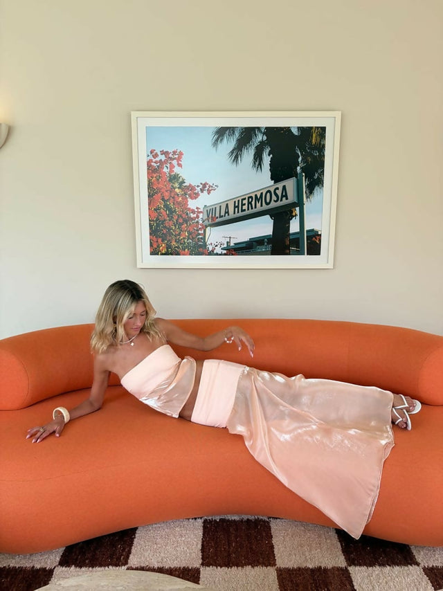 Desero Jacare Mallorca Orange Top & Skirt Set